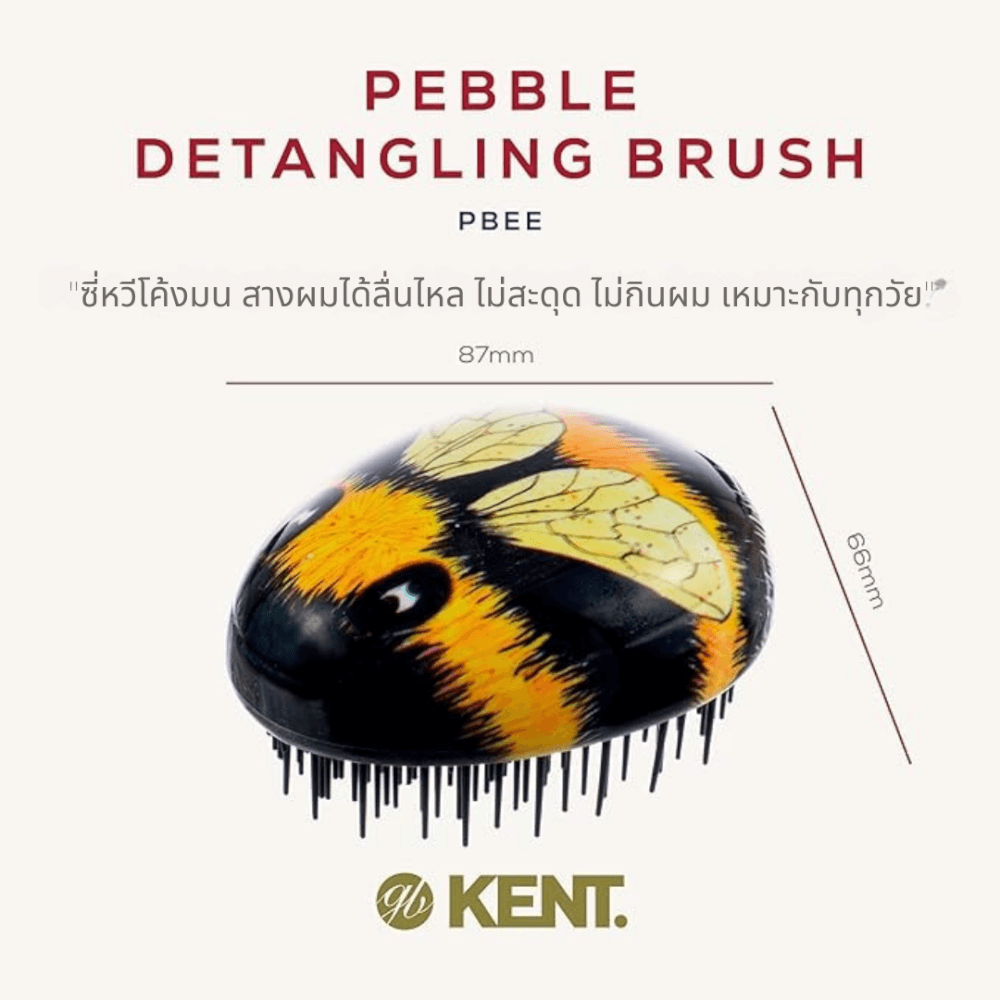 แปรงหวีผม KENT รุ่น PEBBLE DETANGLING BEE BRUSH ผึ้ง_1